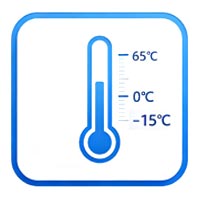Ultra-wide ambient temperature range -15℃ to 65℃