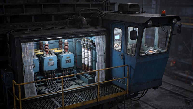 high-voltage rooms and cabs of coke oven machinery
